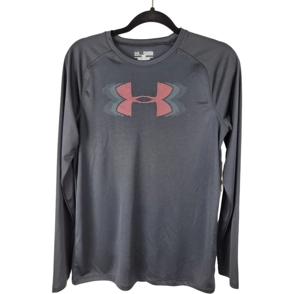 ✅ Under Armour Teen Long Sleeve Heat Gear Loose Fit active shirt size YXL